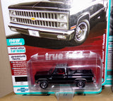 AUTO WORLD MUSCLE TRUCKS 1982 CHEVY SILVERADO 10 FLEETSIDE black SQUARE