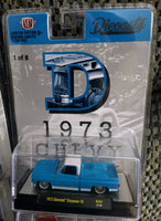 M2 MACHINES 1/64 SCALE 1973 CHEVROLET CHEYENNE BLUE 1 OF 5750 "D" DIECASTZ