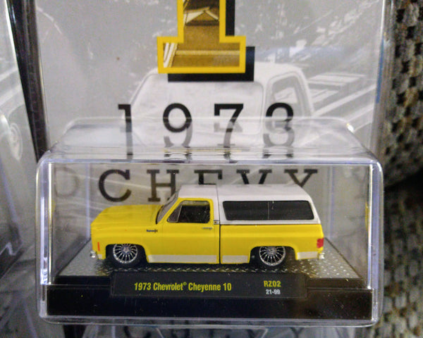 M2 MACHINES 1973 CHEVROLET CHEYENNE SQUARE BODY TRUCK (YELLOW) 1/5750 "T" DIECASTZ