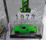 M2 MACHINES 1/64 SCALE 1973 CHEVY CHEYENNE STEPSIDE TRUCK (GREEN) 1/5750 "I" DIECASTZ