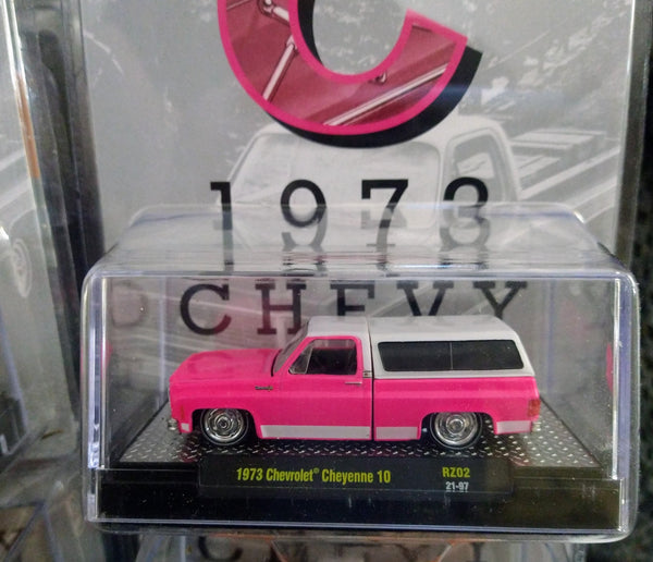 M2 MACHINES 1973 CHEVROLET CHEYENNE SQUARE BODY TRUCK (PINK) 1 OF 5750 "C" DIECASTZ