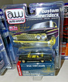 Auto World Custom Lowriders 1962 Chevrolet Impala SS MIJO EXCLUSIVE black gold