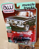 2020 AUTO WORLD 1980 CHEVY STEPSIDE 4X4 SQUARE BODY TRUCK 5A black