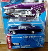 Auto World Custom Lowriders 1966 Chevrolet Impala SS MIJO EXCLUSIVE purple