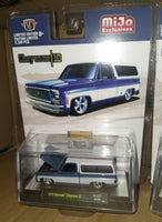 M2 Machines 1:64 Mijo Exclusive 1973 Chevrolet Cheyenne w Camper Shell SQUARE