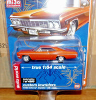 Auto World Custom Lowriders 1966 Chevrolet Impala SS MIJO EXCLUSIVE orange