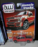 Auto World 2019 Ford F-150 Lariat Pickup Truck Red 1/64 Diecast Car AWSP041 B