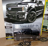 AUTO WORLD 1:64 2019 BLACK FORD F-150 XLT SPORT PICKUP DIECAST MODEL AWSP055B