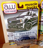 AUTO WORLD 1:64 2019 BLACK FORD F-150 XLT SPORT PICKUP DIECAST MODEL AWSP055B