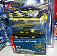 Auto World Custom Lowriders 1962 Chevrolet Impala SS MIJO EXCLUSIVE black gold