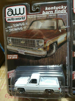 1974 chevy silverado truck kentucky barn find square body white 1/64 Auto World